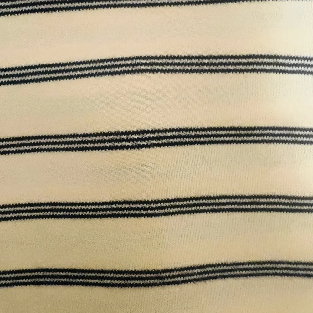 Vintage 100% Cotton Polo Ralph Lauren Yellow Polo Shirt with Blue Stripes- Sz S